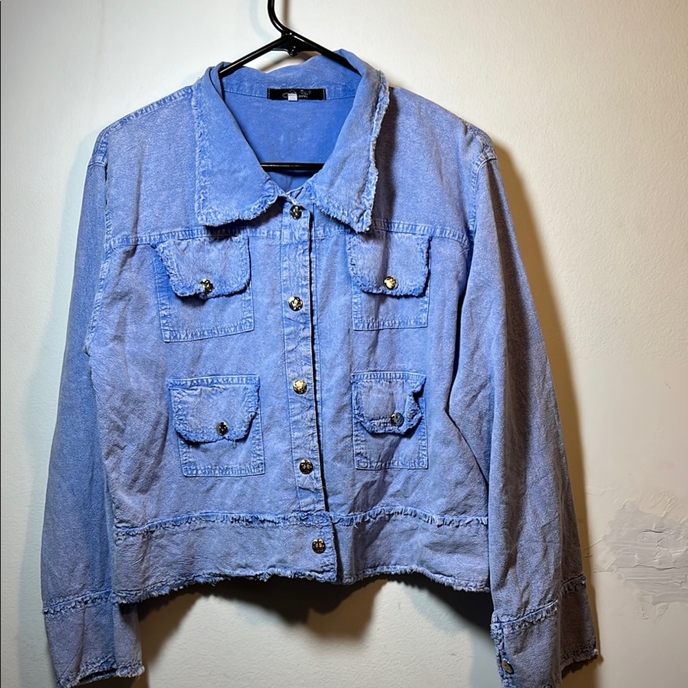 Blue Denim Giocam Gio Jacket Light Wash Medium Women's Jacket